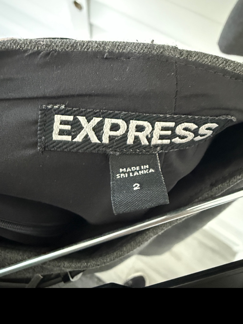 Express Gray Pencil Skirt with Slim Belt - Picture 2 of 4